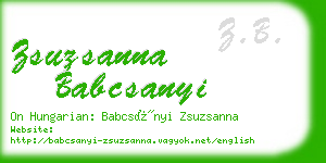 zsuzsanna babcsanyi business card